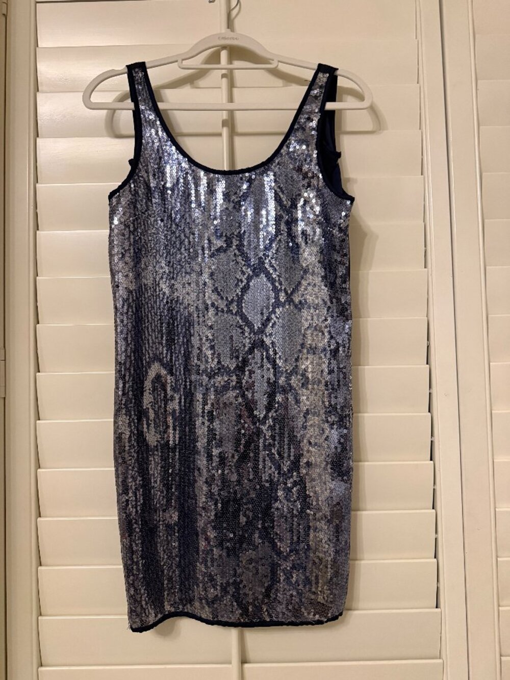 Foreign Exchange Snakeskin inspired sequin dress, Small